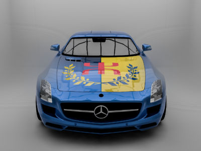 Le Drapeau National Kabyle voiture