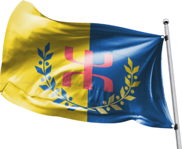 Le Drapeau National Kabyle et son mat (alpha) 